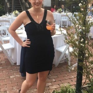 City triangles jersey material large dress beaded